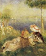 Pierre Renoir Young Girls at the Seaside oil painting on canvas